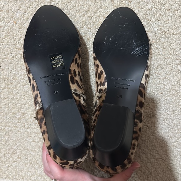 Isabel Marant Etoile Pony Hair Booties 39 Leapord Booties Size 9 US Worn Once - Picture 2 of 5